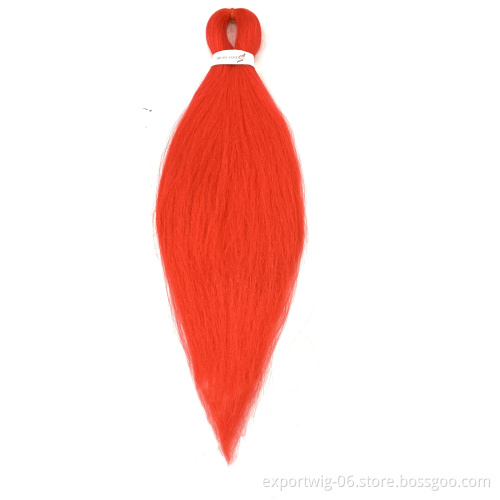 Pre-stretched Braiding Hair Yaki Texture Synthetic Fiber Ombre Color Hot Water Setting 26inch Easy Braid Hair Extensions